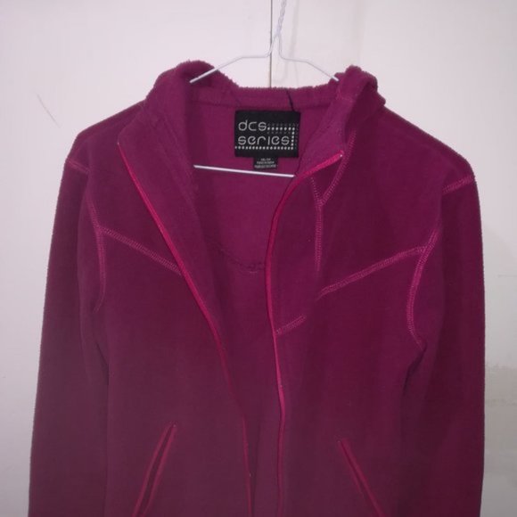 Dark pink fleece jacket XS - Picture 2 of 3